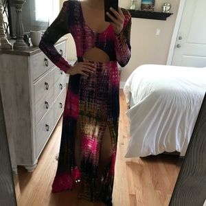 Multi Colored Cut Out Maxi